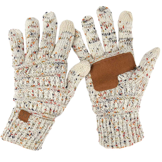 Fleece Lined Cable Knit Gloves