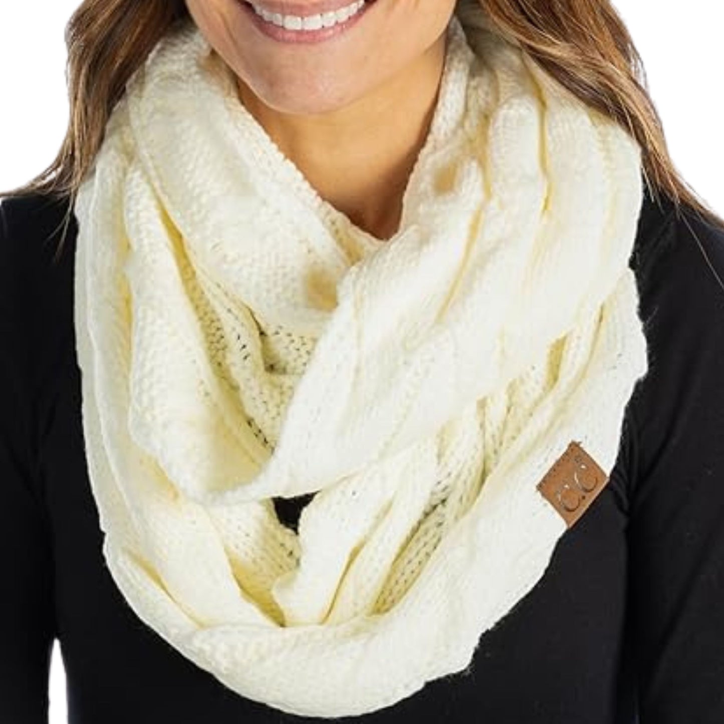 Ribbed Knit Infinity Scarf