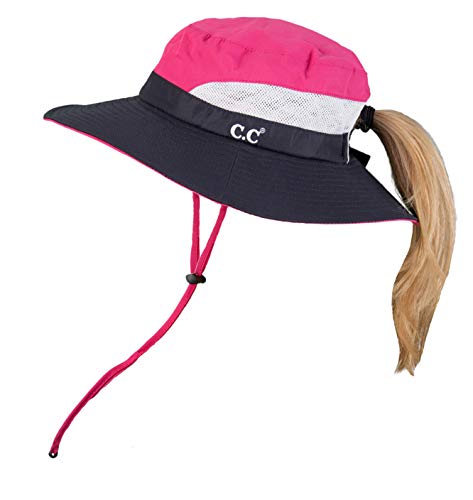 Multicolor Ponytail Bucket Hat by Funky Junque