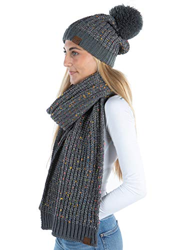 Confetti Oversized Slouchy Beanie & Infinity Scarf Set by Funky Junque