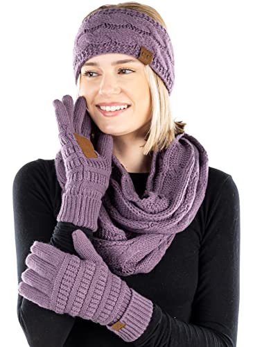 Headband, Scarf & Gloves Matching Set by Funky Junque