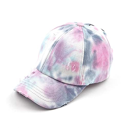 Tie Dye Criss Cross Ponytail Hat by Funky Junque