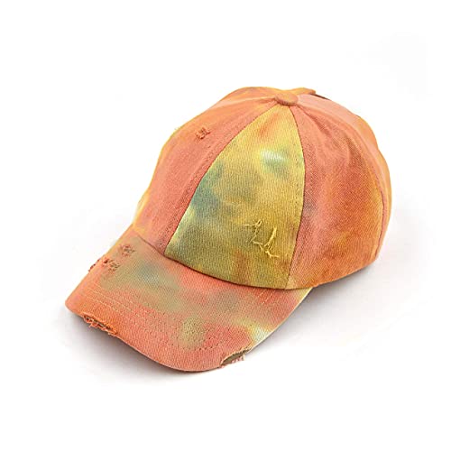 Tie Dye Criss Cross Ponytail Hat by Funky Junque