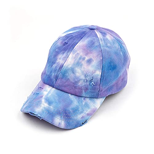 Tie Dye Criss Cross Ponytail Hat by Funky Junque
