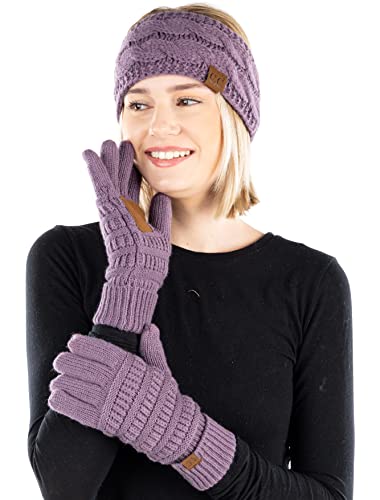 Lined Headband & Gloves Matching Set by Funky Junque