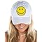 Smiley Face Distressed Patch Hat by Funky Junque