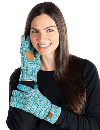 Multicolor Knit Fleece Lined Gloves by Funky Junque