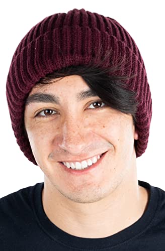 Ribbed Knit Stretch Beanie by Funky Junque