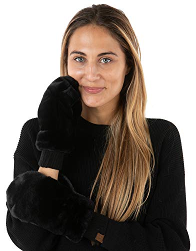Faux Fur Convertible Mittens by Funky Junque