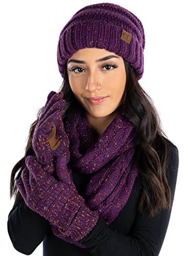 Confetti Matching Infinity Scarf, Oversized Beanie & Gloves Set by Funky Junque