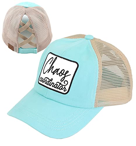 Chaos Coordinator Criss Cross Ponytail Hat by Funky Junque