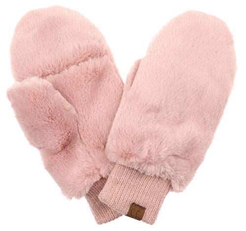 Faux Fur Convertible Mittens by Funky Junque