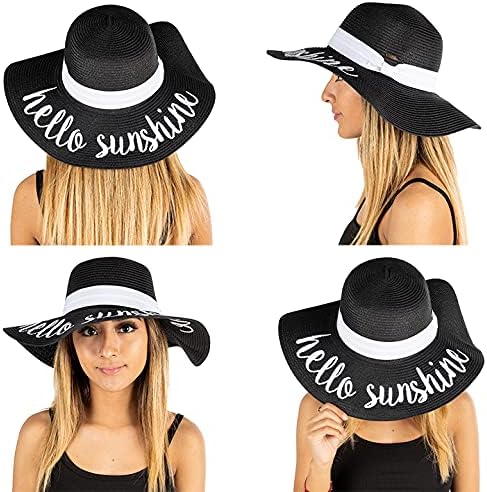 Hello Sunshine Embroidered Sun Hat by Funky Junque