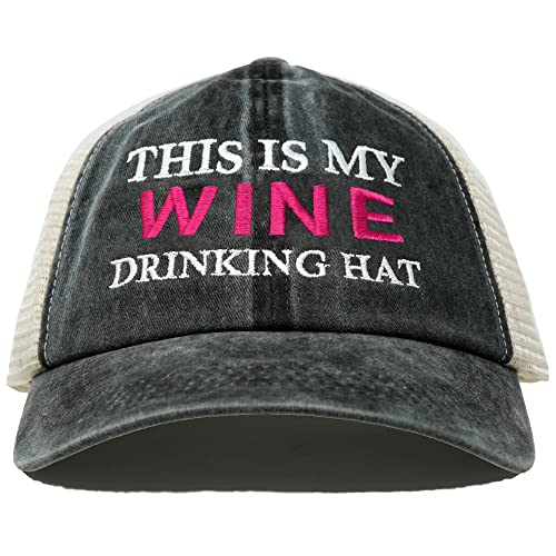 This is My Drinking Hat Cotton Mesh Baseball Cap by Funky Junque