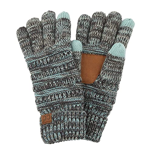 Multicolor Knit Fleece Lined Gloves by Funky Junque