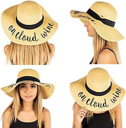 On Cloud Wine Embroidered Sun Hat by Funky Junque