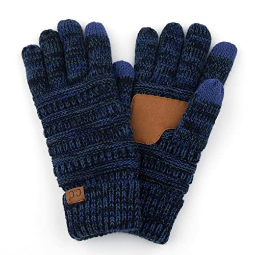 Multicolor Knit Fleece Lined Gloves by Funky Junque