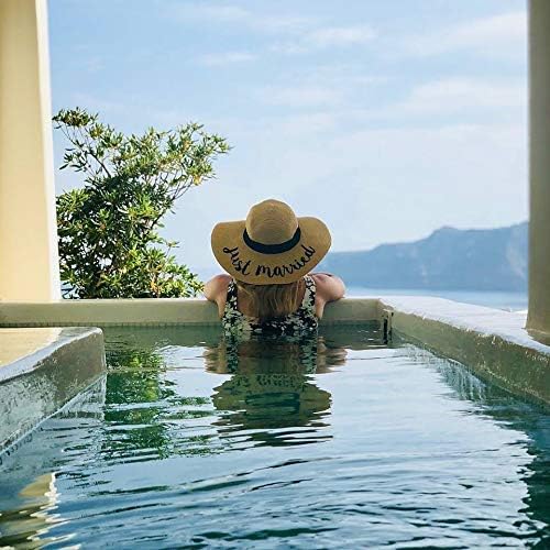 Just Married Embroidered Sun Hat by Funky Junque