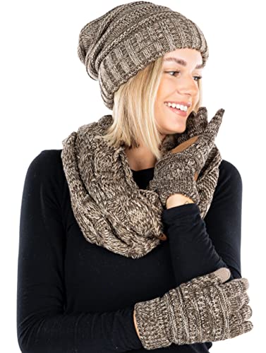 Confetti Matching Infinity Scarf, Oversized Beanie & Gloves Set by Funky Junque