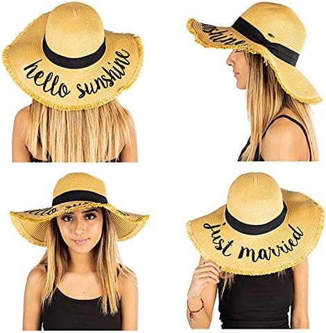 Hello Sunshine Embroidered Sun Hat by Funky Junque