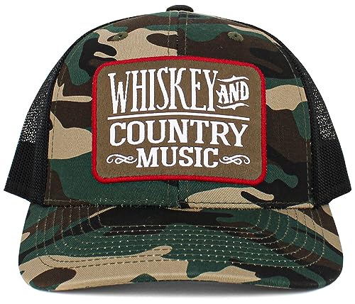 Whiskey and Country Music Trucker Hat by Funky Junque