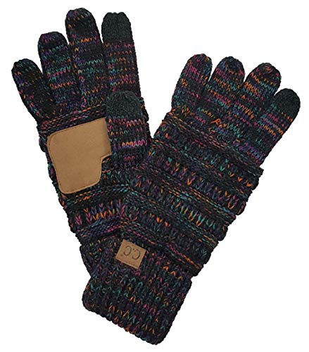 Multicolor Knit Fleece Lined Gloves by Funky Junque