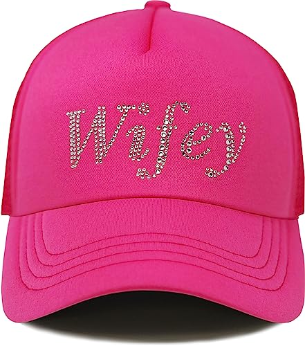 Wifey - Rhinestone Embellished Trucker Hats by Funky Junque