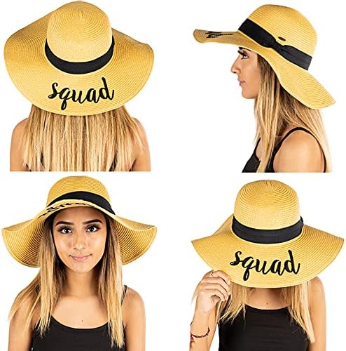 Bride & Squad Embroidered Sun Hat by Funky Junque