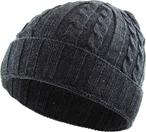 Cable Knit Stretch Beanie by Funky Junque