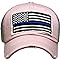 American Flag (Blue Line) Distressed Patch Hat by Funky Junque