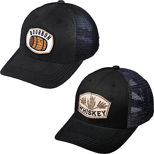 Bourbon & Whiskey Mesh Trucker Hat by Funky Junque