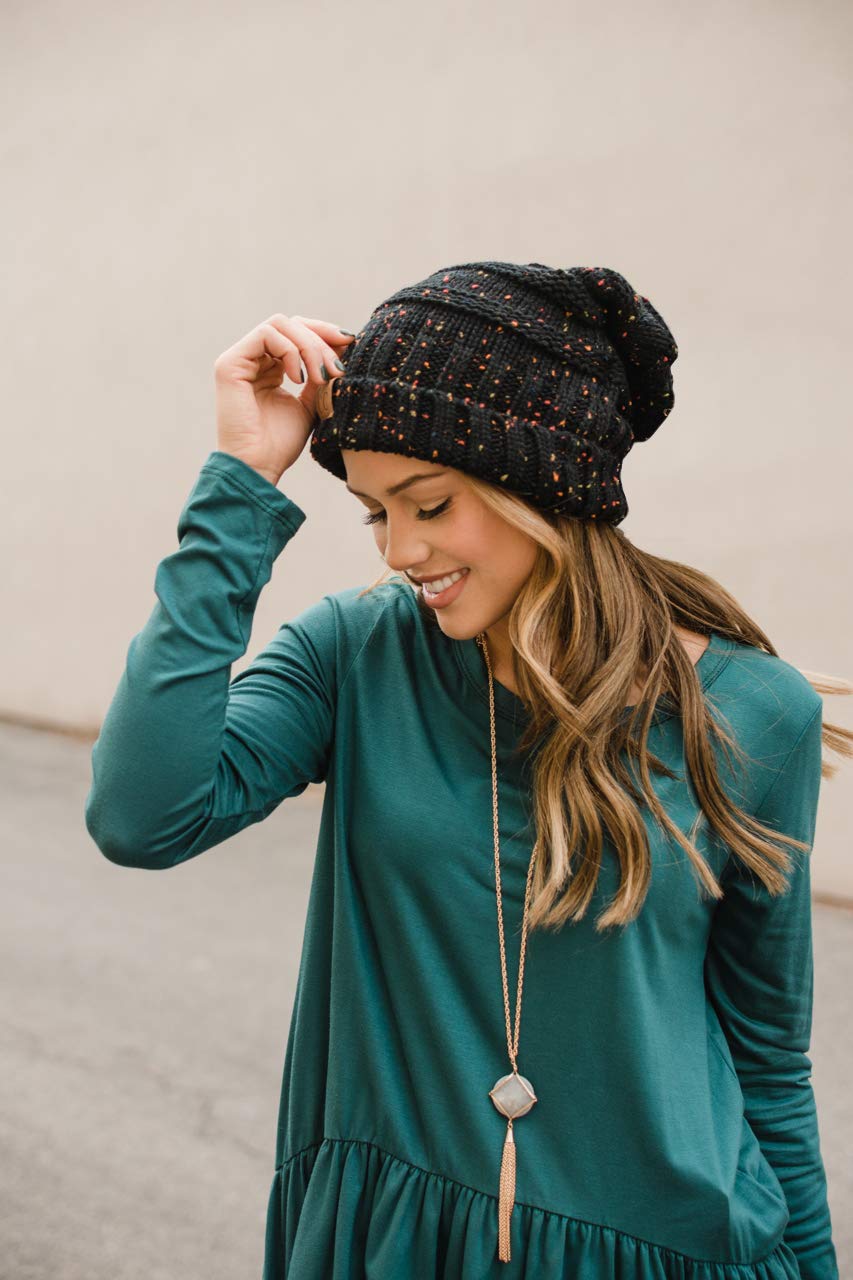 Solids Oversized Slouchy Beanie & Infinity Scarf Set by Funky Junque