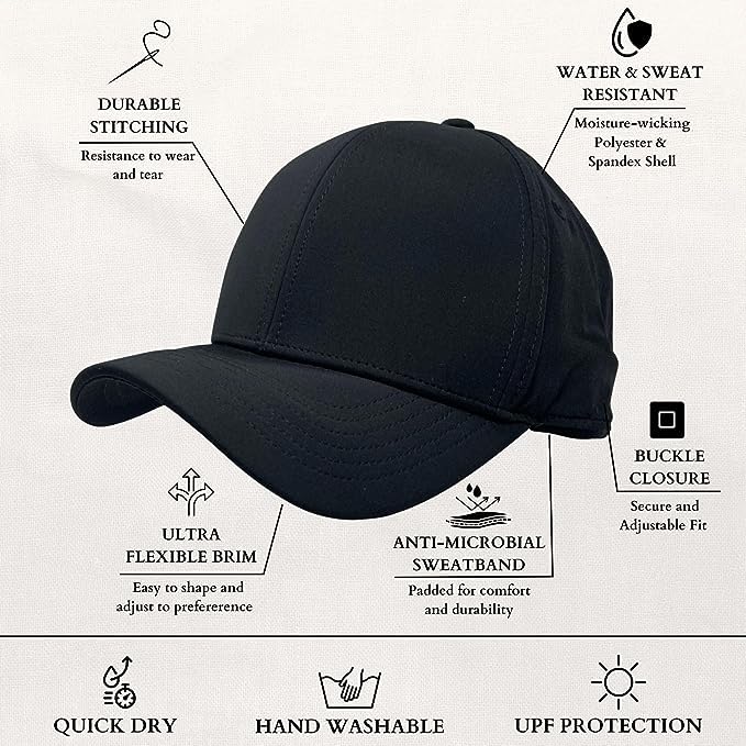 Six Panel Performance Golf Hats by Funky Junque