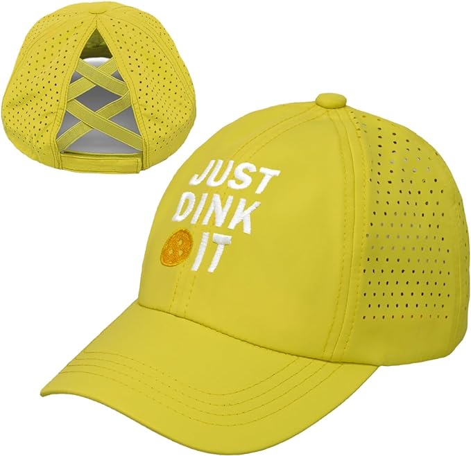 Laser Cut Criss Cross Ponytail Hat by Funky Junque
