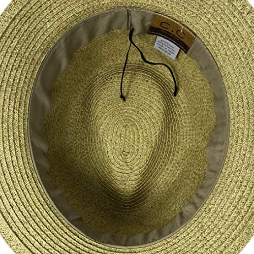 Beaded Rope Band Straw Summer Fedora by Funky Junque