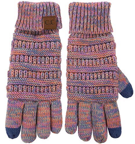 Multicolor Knit Fleece Lined Gloves by Funky Junque