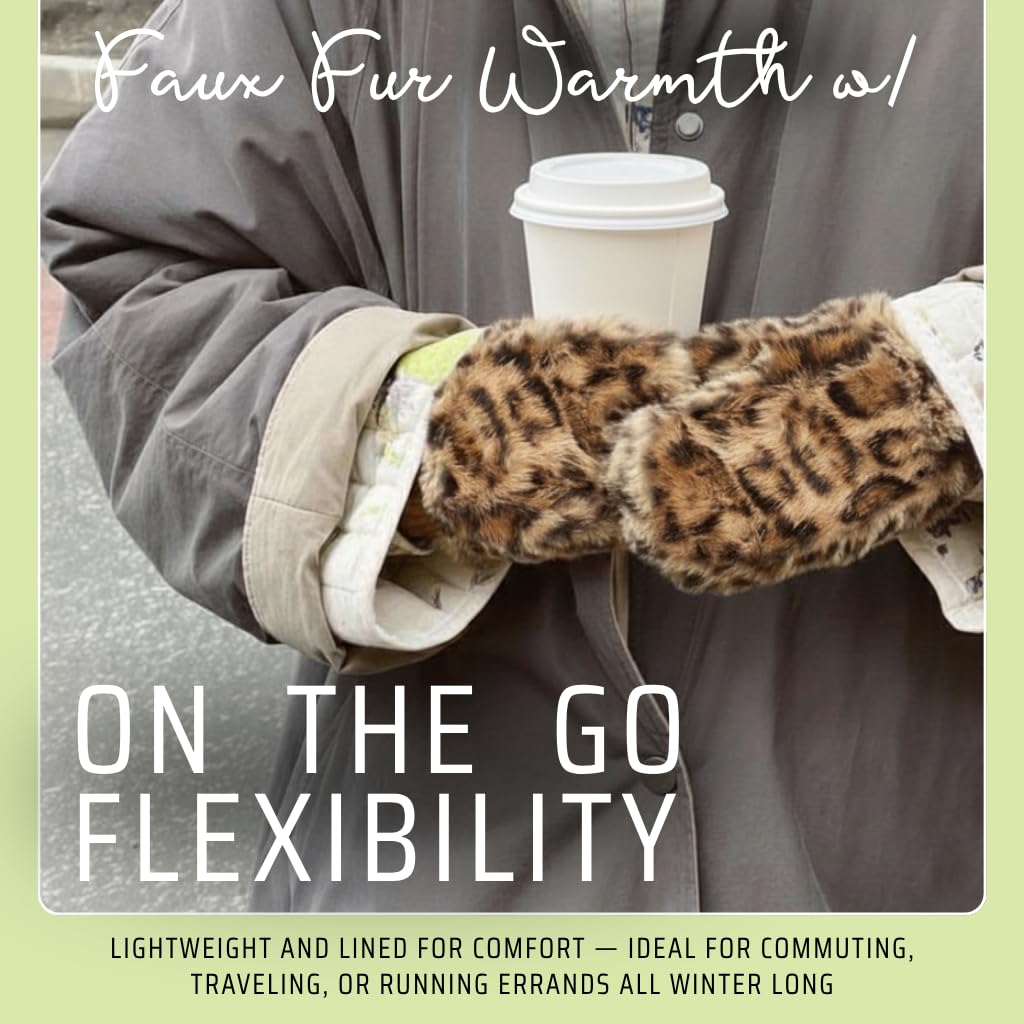 Faux Fur Convertible Mittens by Funky Junque