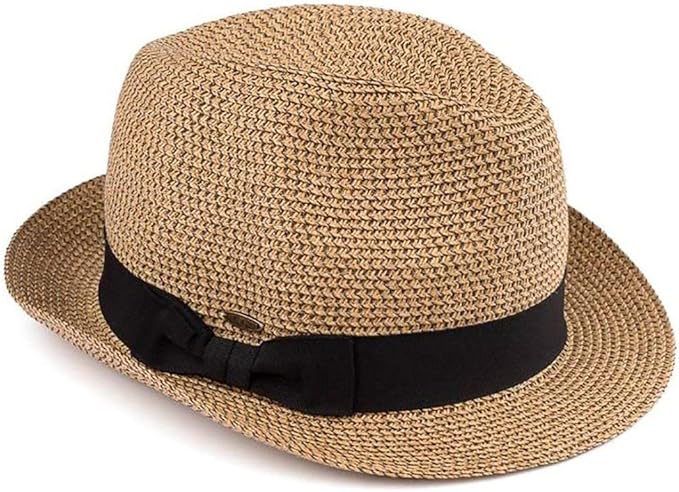 Multicolor Woven Band Straw Summer Fedora by Funky Junque