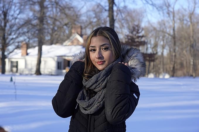 Confetti Knit Infinity Scarf by Funky Junque