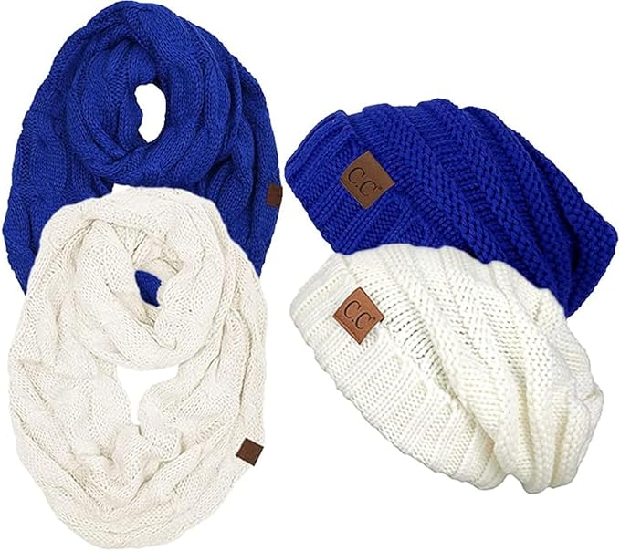 Confetti Oversized Slouchy Beanie & Infinity Scarf Set by Funky Junque