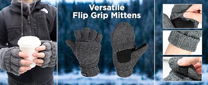 Convertible Wool Glove Mittens by Funky Junque