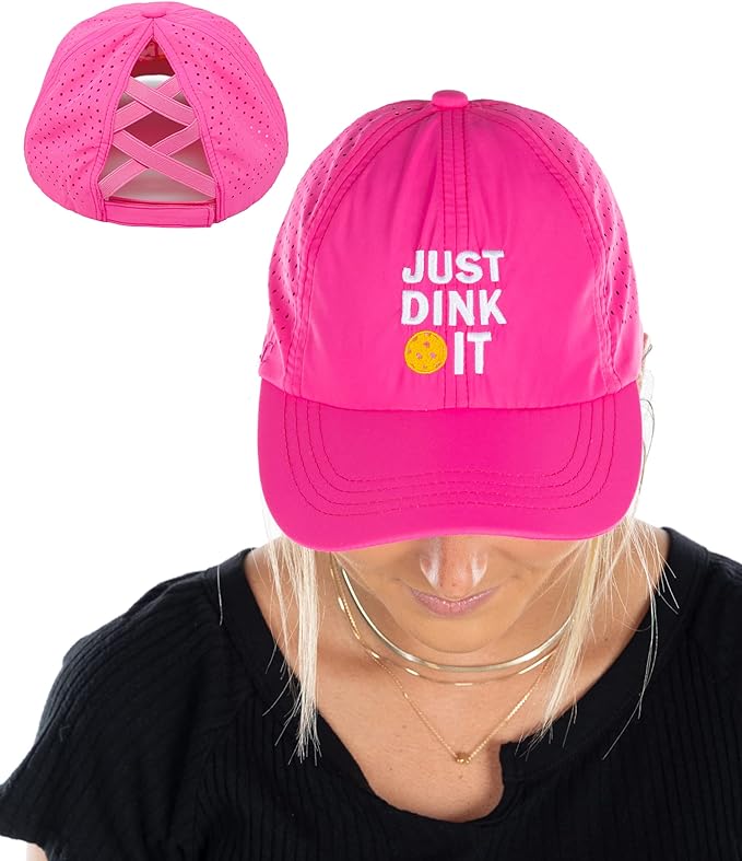Laser Cut Criss Cross Ponytail Hat by Funky Junque