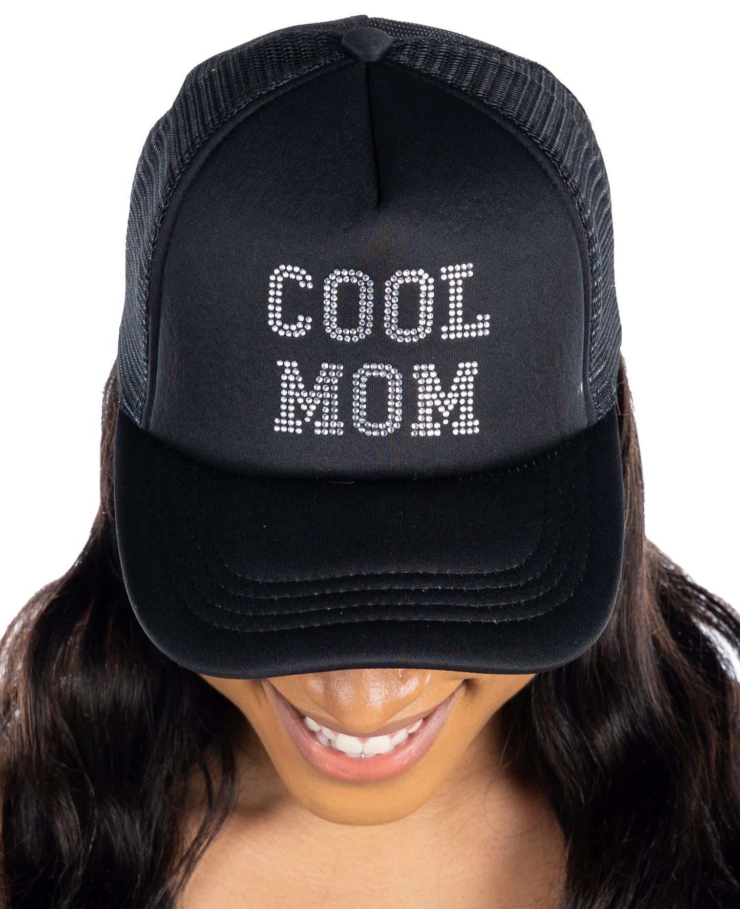 Cool Mom - Rhinestone Embellished Trucker Hats by Funky Junque