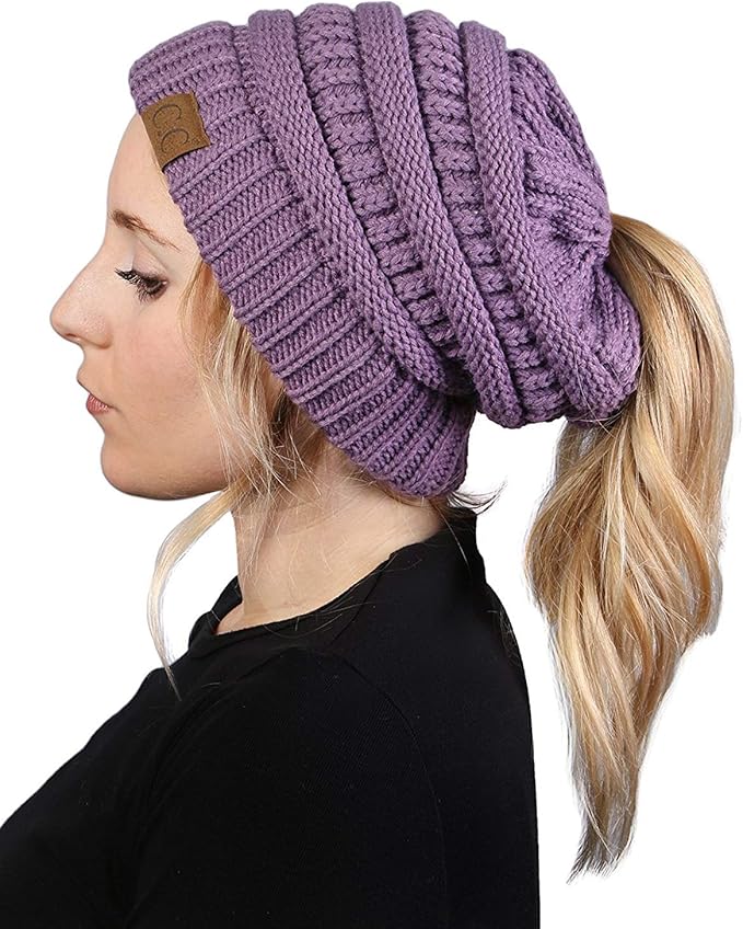 Ponytail Messy Bun Beanie