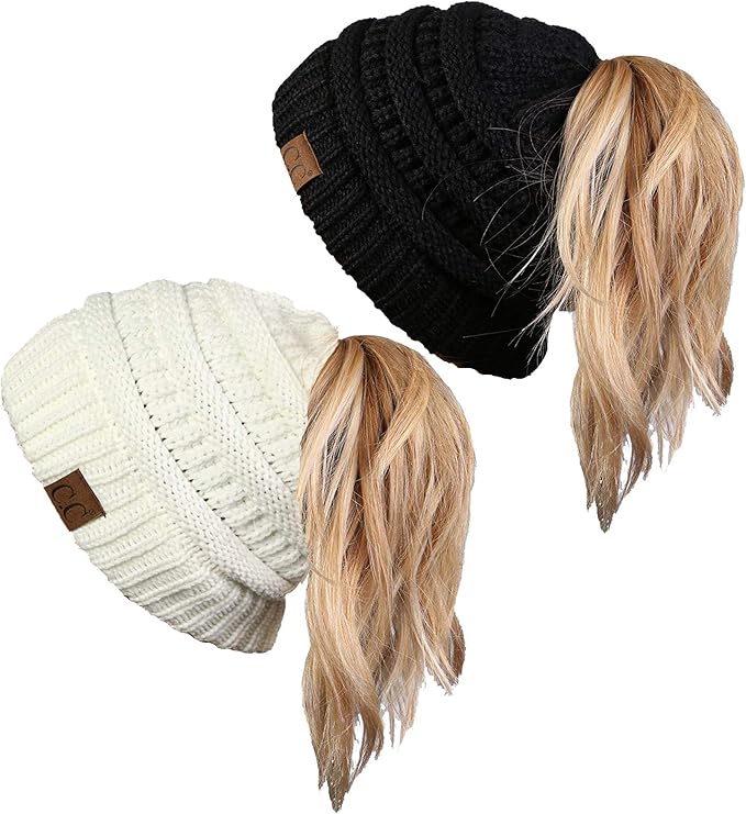 Ponytail Messy Bun Beanie - Multipacks