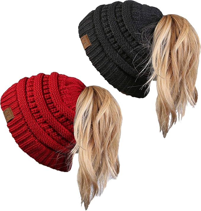 Ponytail Messy Bun Beanie - Multipacks