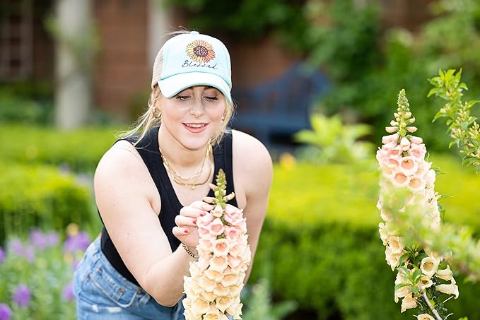 Blessed (Sunflower) Criss Cross Ponytail Hat by Funky Junque