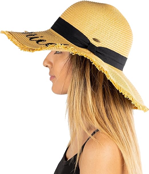 Just Married Embroidered Sun Hat by Funky Junque
