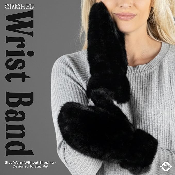 Fuzzy Faux Fur Mittens