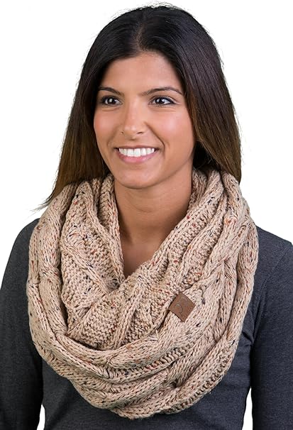 Confetti Knit Infinity Scarf by Funky Junque